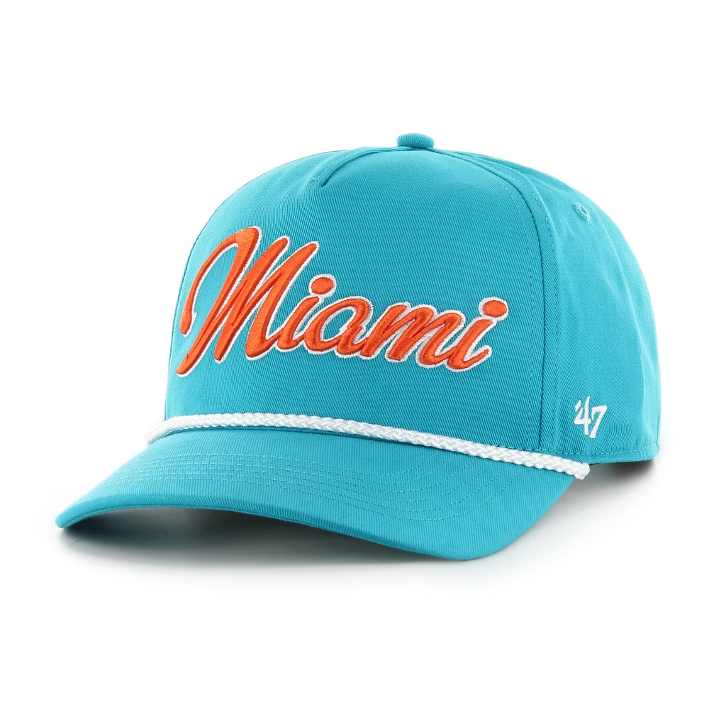 Casquette ajustable à revers pour homme '47 Aqua Miami Dolphins