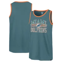 Men's Mitchell & Ness Teal/Orange Miami Dolphins Gridiron Classics Heritage Colorblock Tank Top