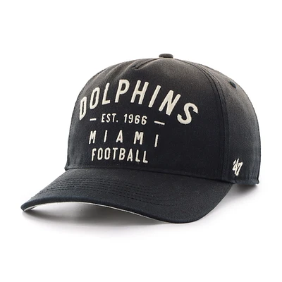 Casquette ajustable non structurée Dusted Laramie Miami Dolphins '47 noire pour homme