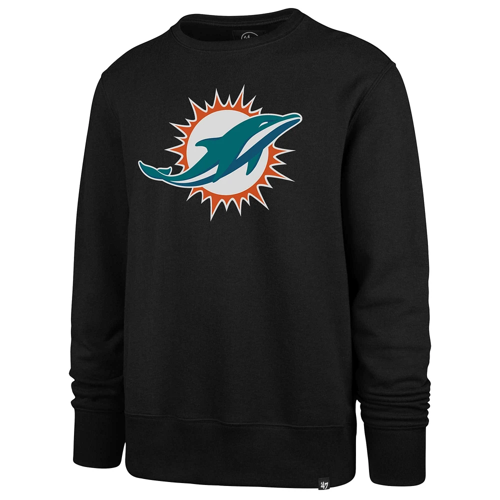 Sweat-shirt noir à imprimé '47 des Dolphins de Miami pour hommes