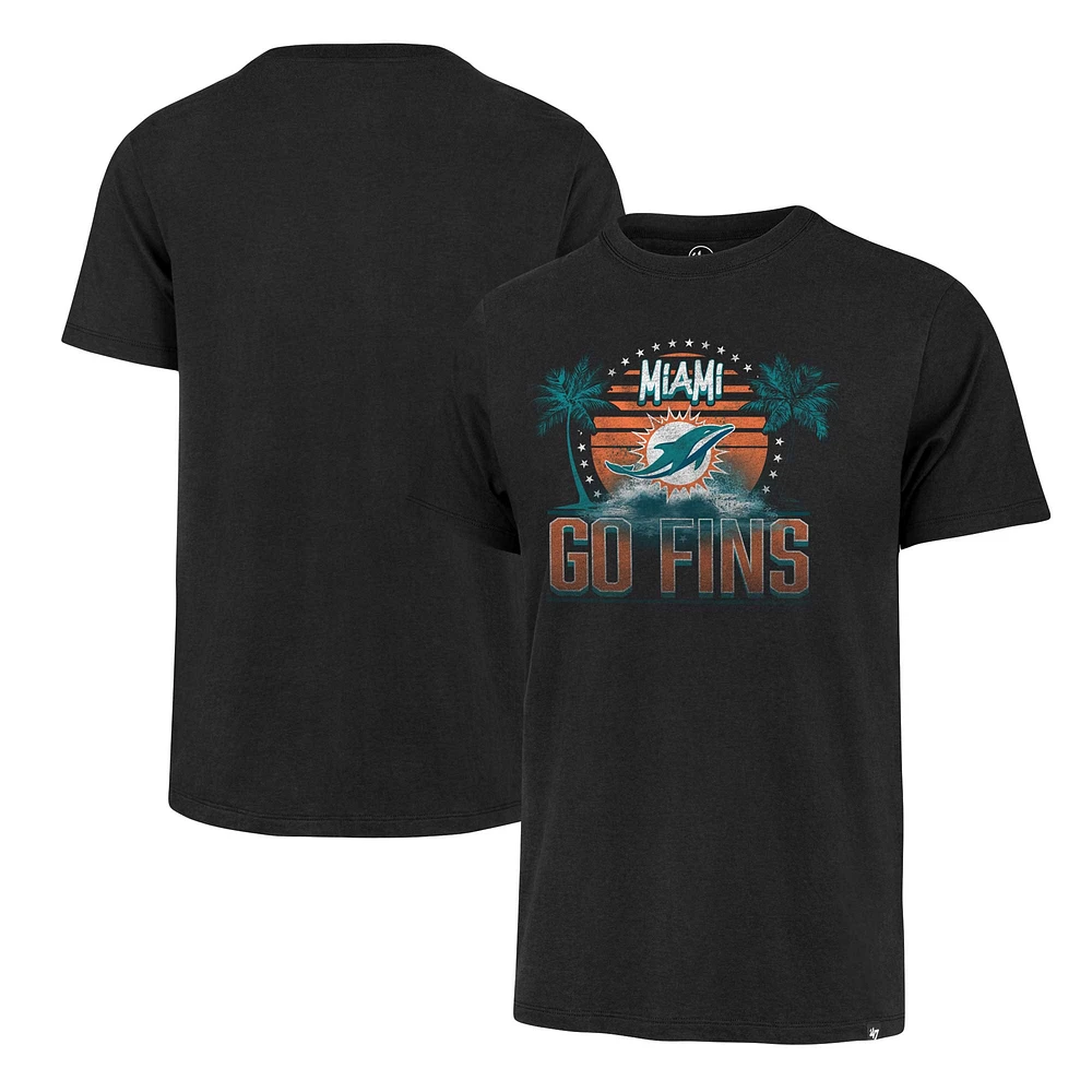 Men's '47 Black Miami Dolphins Regional Franklin T-Shirt