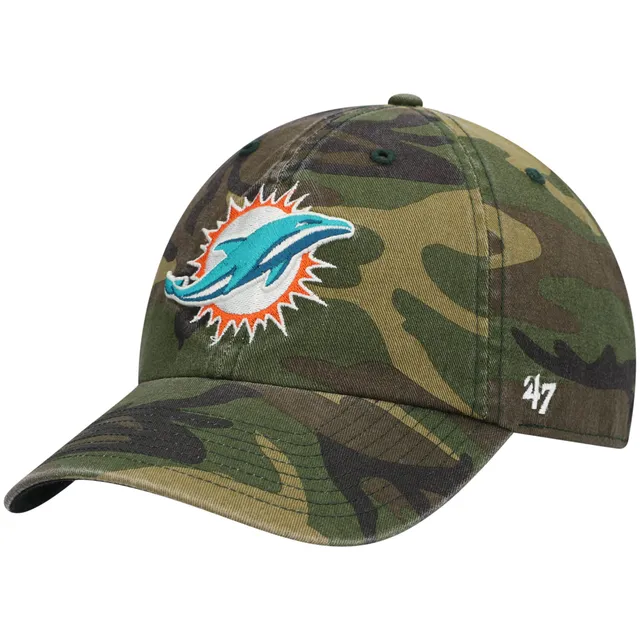 Men's Fanatics Branded Black/White Miami Dolphins Fundamental Trucker  Unstructured Adjustable Hat