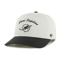 Men's '47 Cream/Black Miami Dolphins Safe Bet Stable Hitch Adjustable Hat