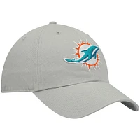 Men's '47 Gray Miami Dolphins Clean Up Adjustable Hat