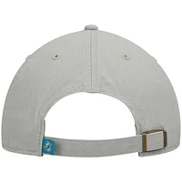 Men's '47 Gray Miami Dolphins Clean Up Adjustable Hat