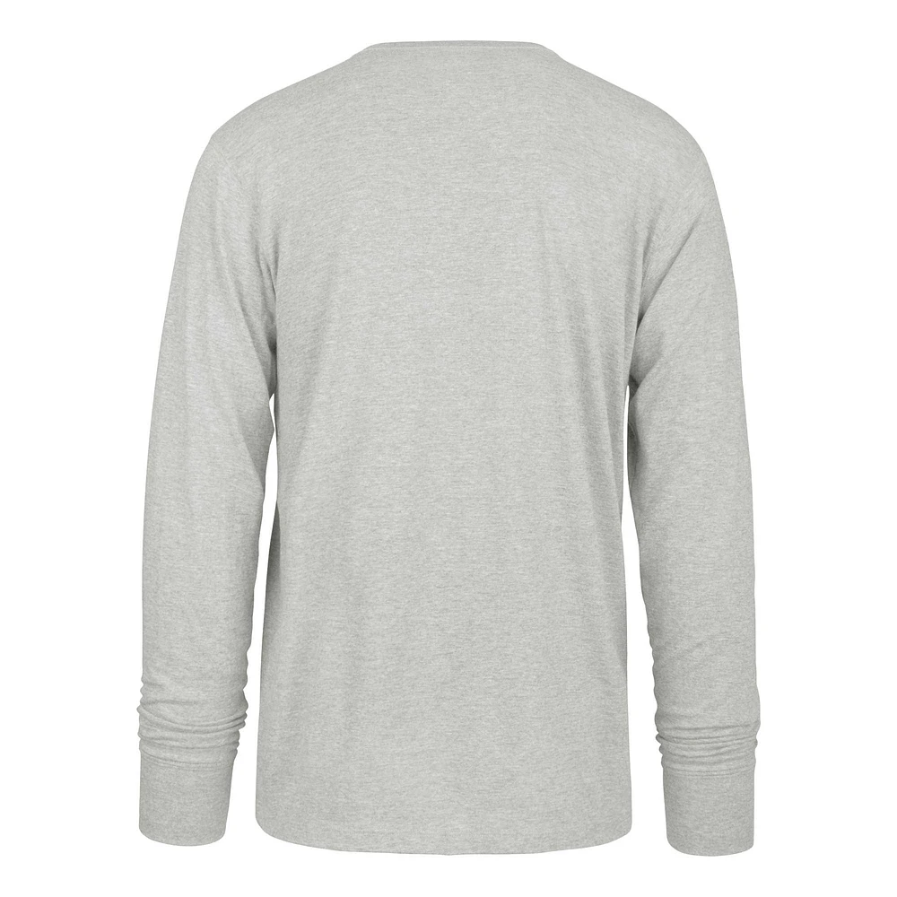 T-shirt à manches longues pour hommes '47 gris Miami Dolphins Dozer Franklin Throwback