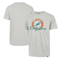 Men's '47 Gray Miami Dolphins Ringtone Franklin T-Shirt