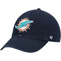 Casquette ajustable '47 Miami Dolphins Clean Up pour homme, bleu marine