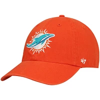 Casquette réglable '47 Orange Miami Dolphins Secondary Clean Up pour homme