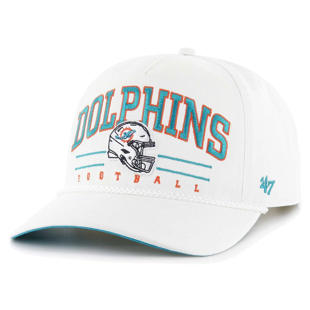 Casquette réglable '47 blanche Miami Dolphins Roscoe Hitch pour hommes