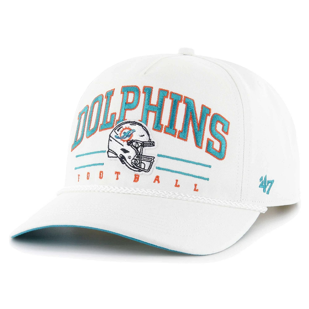 Casquette réglable '47 blanche Miami Dolphins Roscoe Hitch pour hommes