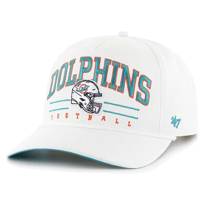 Casquette réglable '47 blanche Miami Dolphins Roscoe Hitch pour hommes