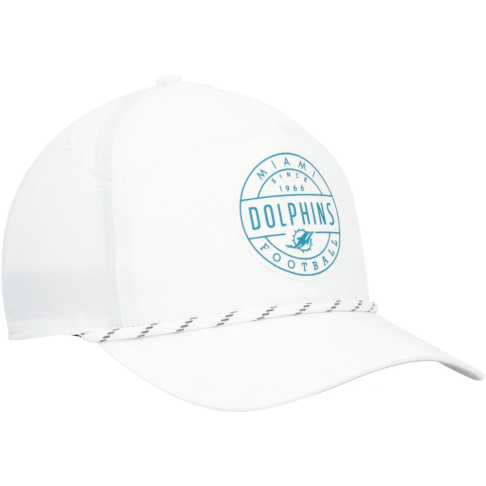 Casquette ajustable blanche Miami Dolphins Surburbia Hitch brrr° pour homme '47