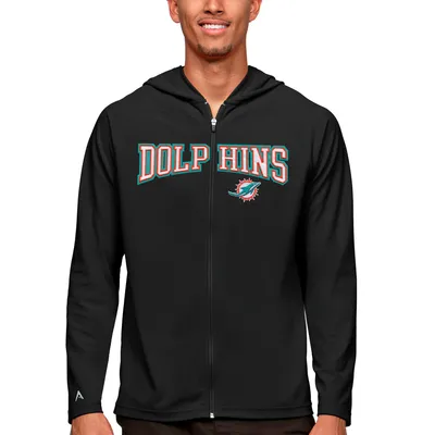 Men's Nike Aqua Miami Dolphins Sideline Athletic Stack Performance Pullover  Hoodie