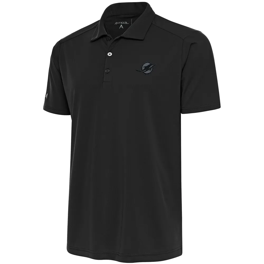 Lids Miami Dolphins Antigua Tonal Logo Tribute Polo - Charcoal