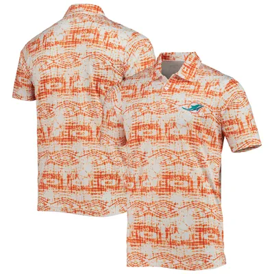 Men's Miami Dolphins Tommy Bahama White Baja Mar Woven Button-Up Shirt