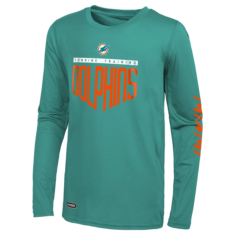 Men's Aqua Miami Dolphins Impact Long Sleeve T-Shirt