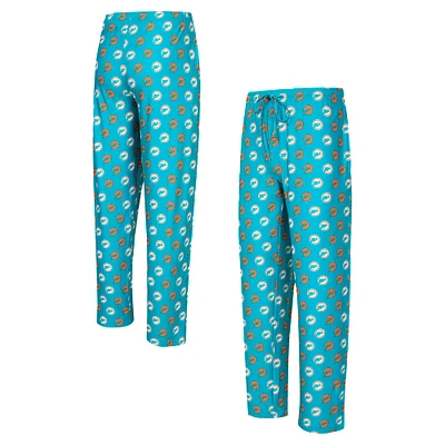 Men's Concepts Sport Aqua Miami Dolphins Record Throwback All Over Knit Pants