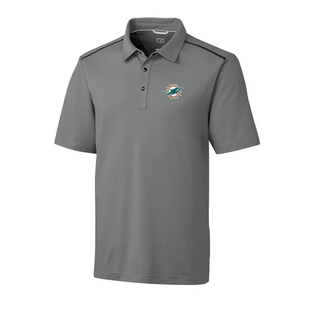 Miami Dolphins Cutter & Buck Space Dye Advantage Polo - Gray