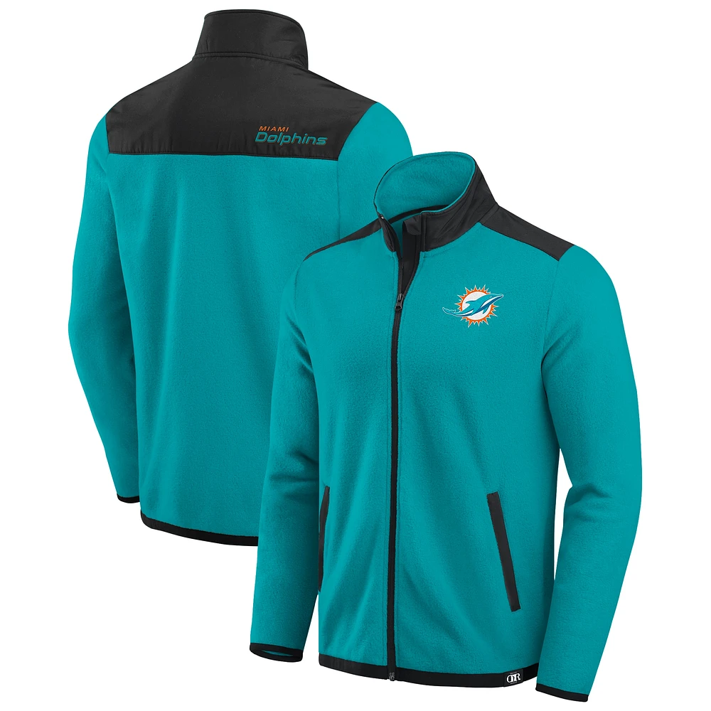 Veste polaire à fermeture éclair intégrale pour homme de la collection Darius Rucker Fanatics Aqua Miami Dolphins