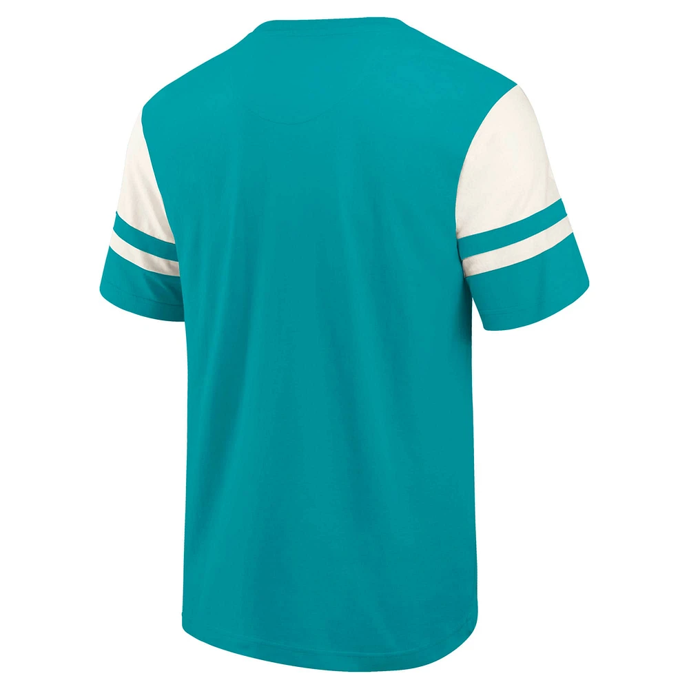 T-shirt de football pour homme Darius Rucker Collection by Fanatics Aqua Miami Dolphins