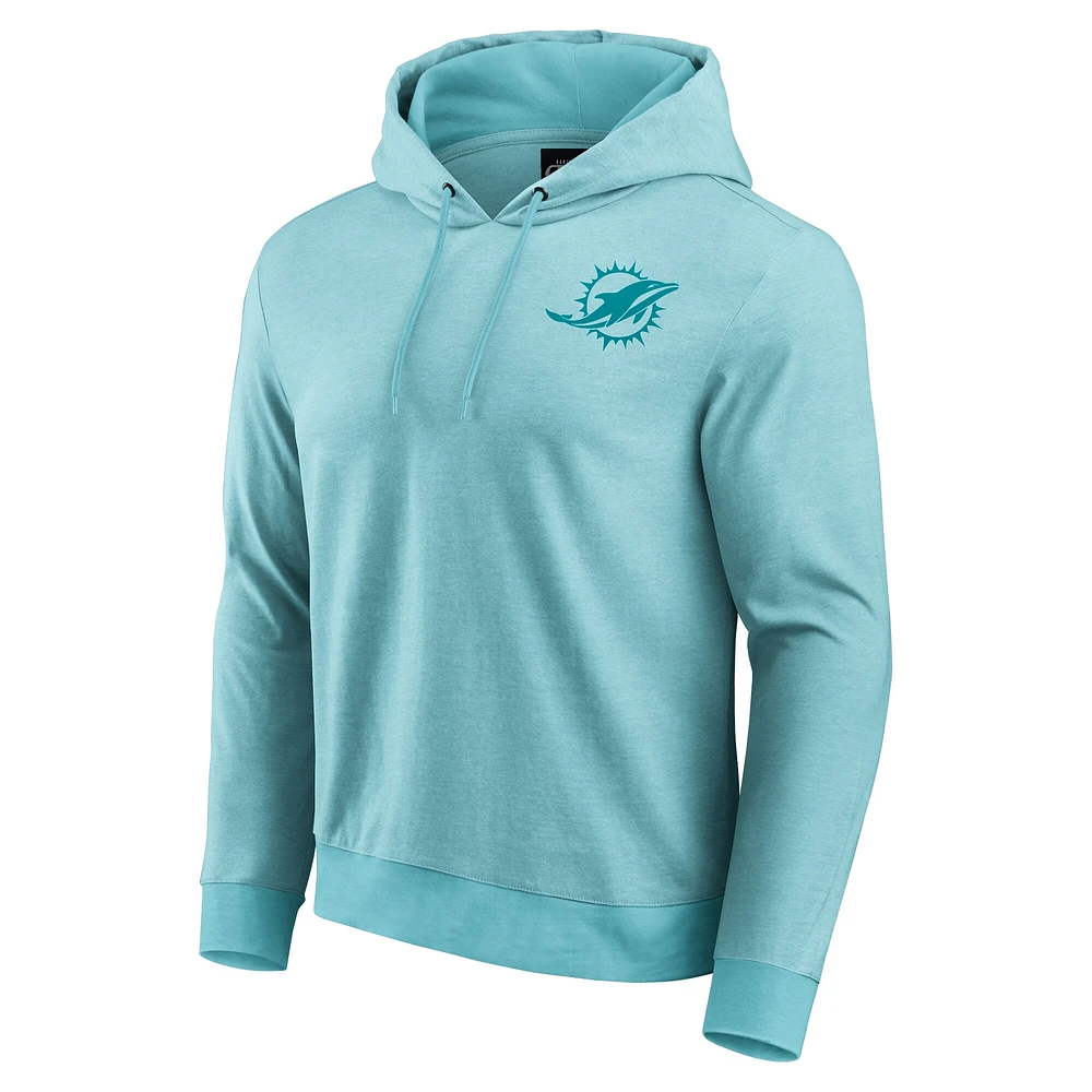 Sweat à capuche en tricot ton sur pour homme de la collection Darius Rucker Fanatics Aqua Miami Dolphins