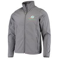 Men's Dunbrooke Charcoal Miami Dolphins Sonoma Softshell Full-Zip Jacket