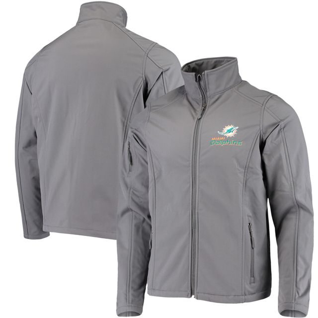 Veste zippée intégrale Dunbrooke Charcoal Miami Dolphins Sonoma pour hommes