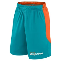 Men's Fanatics Aqua/Orange Miami Dolphins Big & Tall Launch Shorts