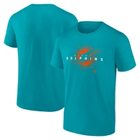 T-shirt coordonné Fanatics Aqua Miami Dolphins pour hommes, grande taille