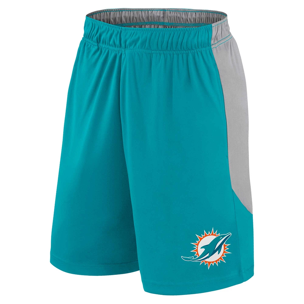 Men's Fanatics Aqua Miami Dolphins Big & Tall Team Logo Shorts