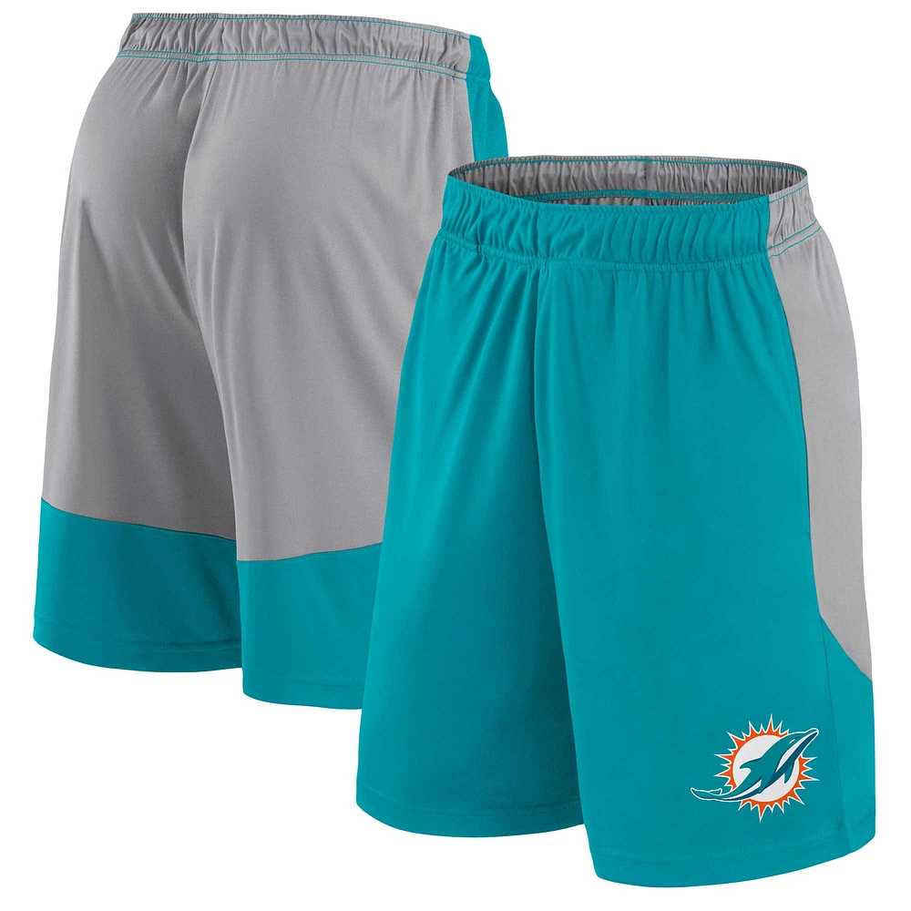 Short avec logo de l'équipe Fanatics Aqua Miami Dolphins Big & Tall pour hommes