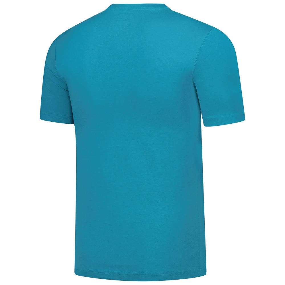 T-shirt Fanatics Aqua Miami Dolphins pour homme avec logo bloqué