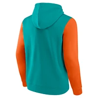 Men's Fanatics Aqua Miami Dolphins Fleece Pullover Hoodie