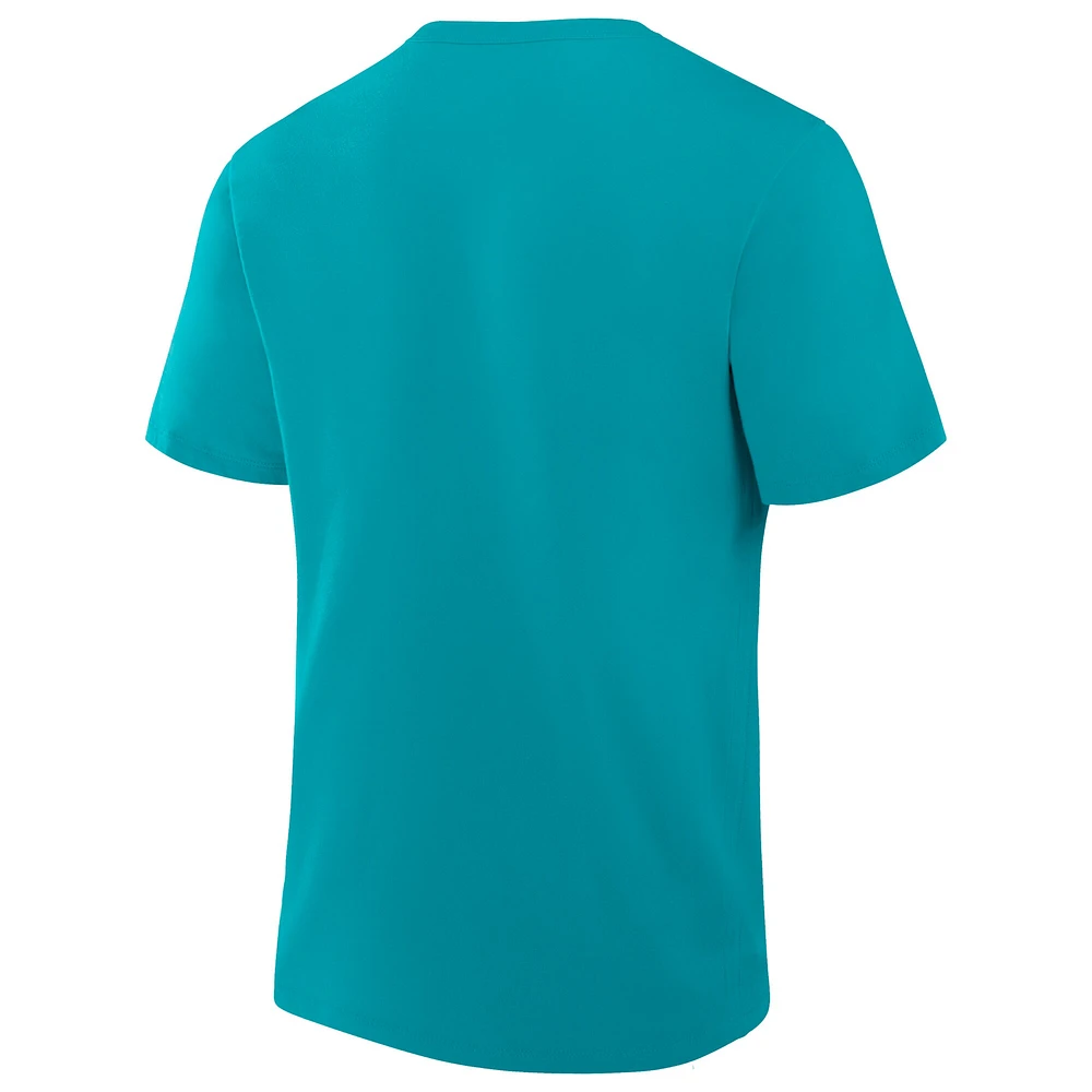 T-shirt Fanatics Aqua Miami Dolphins pour homme, Option Route Legacy