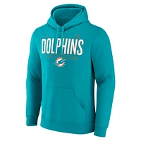 Men's Fanatics Aqua Miami Dolphins Pylon Outline Pullover Hoodie