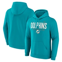 Men's Fanatics Aqua Miami Dolphins Pylon Outline Pullover Hoodie