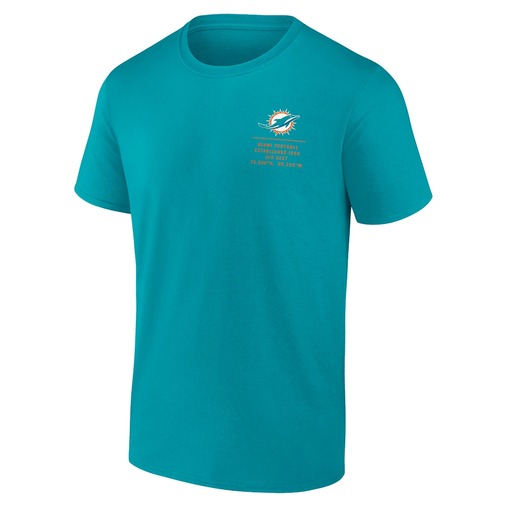 Men's Fanatics Aqua Miami Dolphins Repeat Stats T-Shirt