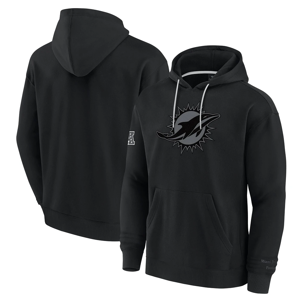 Men's Fanatics Black Miami Dolphins Elements Pace Pullover Hoodie