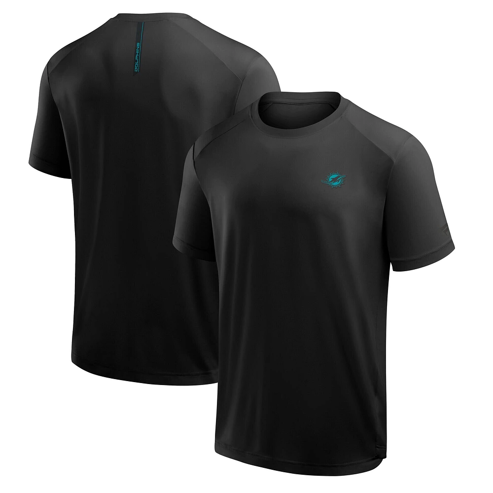T-shirt Fanatics pour homme, noir, avec logo du front office des Miami Dolphins
