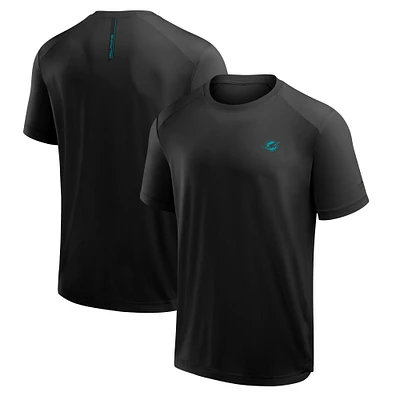 T-shirt Fanatics pour homme, noir, avec logo du front office des Miami Dolphins