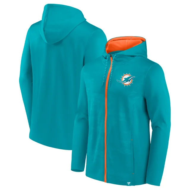 Men's Starter Aqua Miami Dolphins Extreme Vintage Logos Full-Zip Jacket