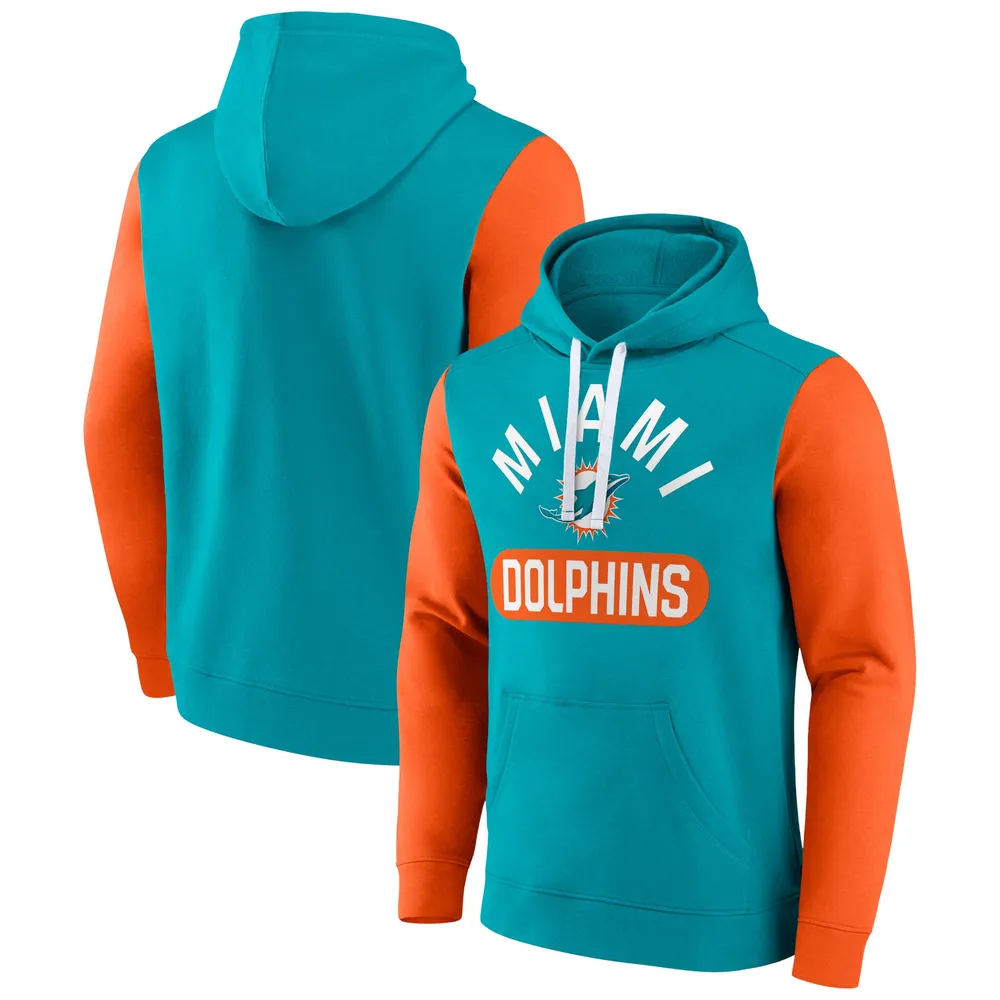 Lids Miami Dolphins Fanatics Branded Extra Point Pullover Hoodie - Aqua