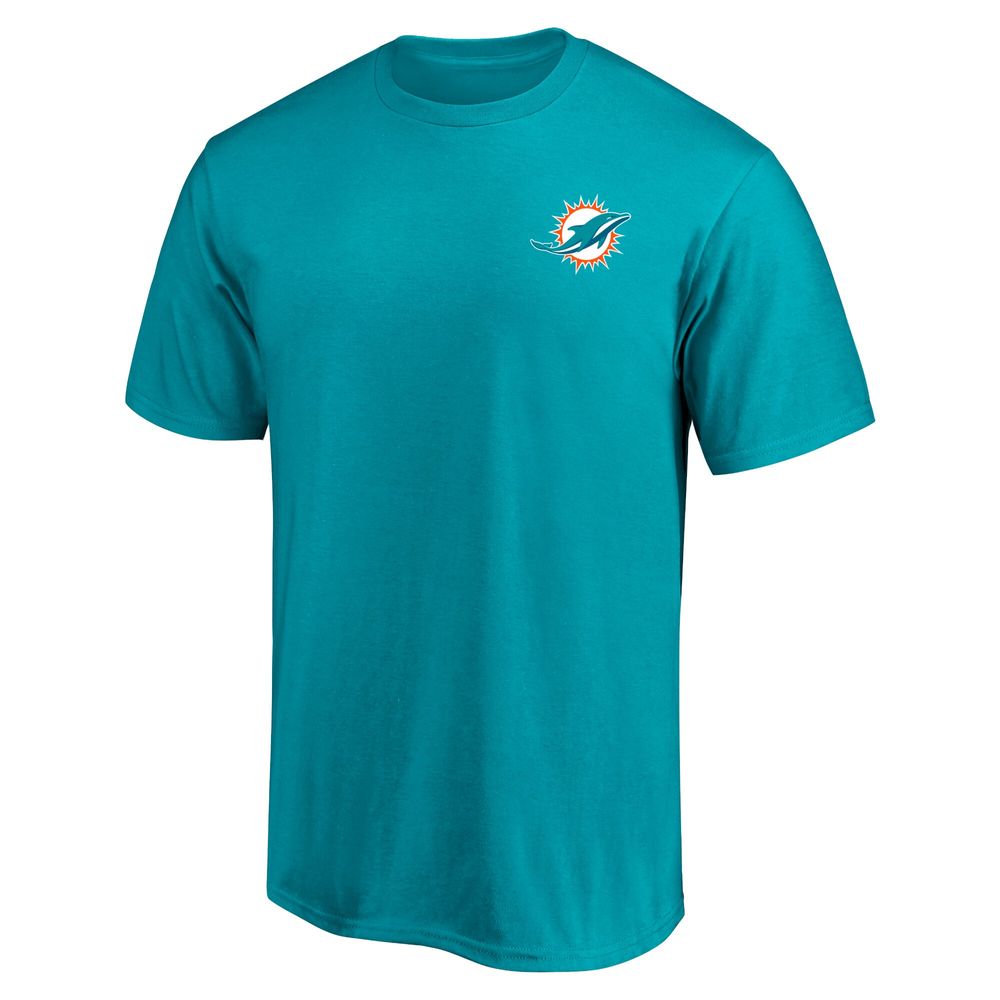 Men's Fanatics Branded Aqua Miami Dolphins #1 Dad T-Shirt