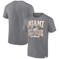 Men's Fanatics Branded Heather Gray Miami Dolphins Force Out T