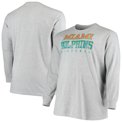 Cincinnati Bengals Fanatics Branded Big & Tall Practice Long Sleeve T-Shirt – Heathered Gray