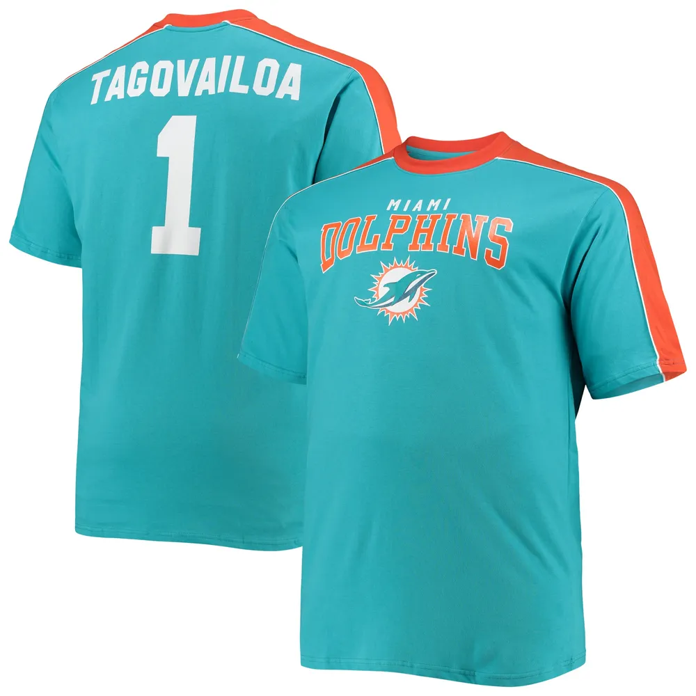 Lids Tua Tagovailoa Miami Dolphins Fanatics Branded Big & Tall Sleeve Panel  Player Name Number T-Shirt - Aqua