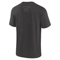 T-shirt Fanatics pour homme, couleur anthracite, Miami Dolphins, motif Future Ground, effet vieilli