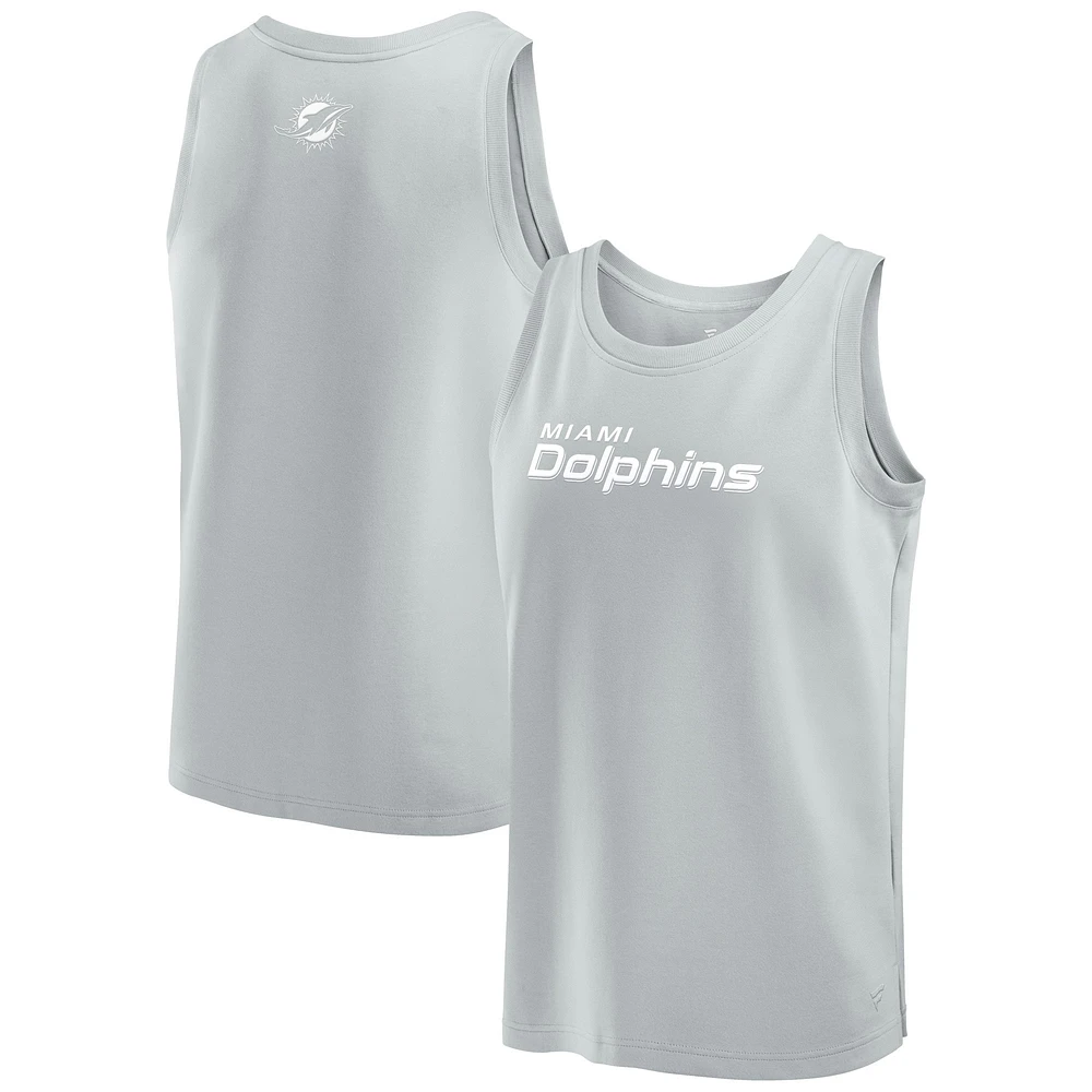 Men's Fanatics Gray Miami Dolphins Elements Tank Top