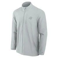 Men's Fanatics Gray Miami Dolphins Front Office Micro Tonal Full-Zip Jacket